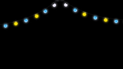 Glühbirne-Blinkender-String-Rahmen-Und-Rand-Mit-Copy-Space-Party,-Weihnachts--Oder-Neujahrsgirlanden-Animation-Mit-Alphakanal